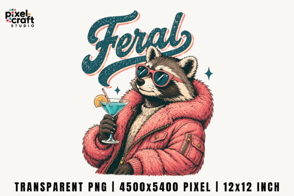Download Feral Raccoon Drinking Cocktail T-shirt - Shirt Collection