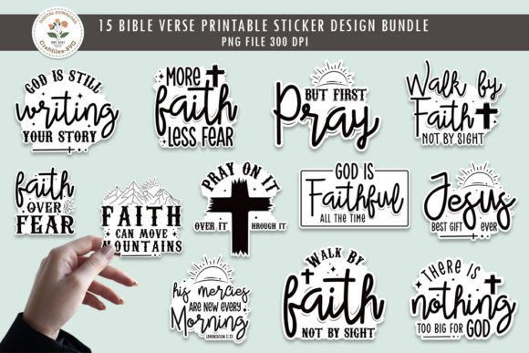 Download Faith Quotes Printable Sticker Bundle - Quote Collection