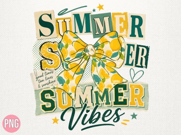 Download Summer Vibes Lemon Ribbon PNG T-Shirt - Shirt Collection