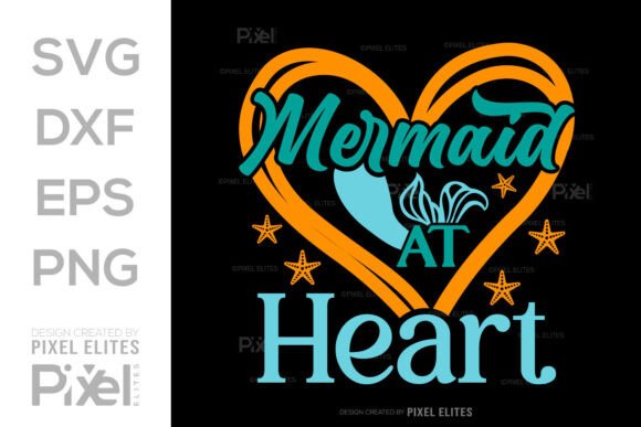 Download Mermaid at Heart SVG, Beach Quote Design - Quote Collection