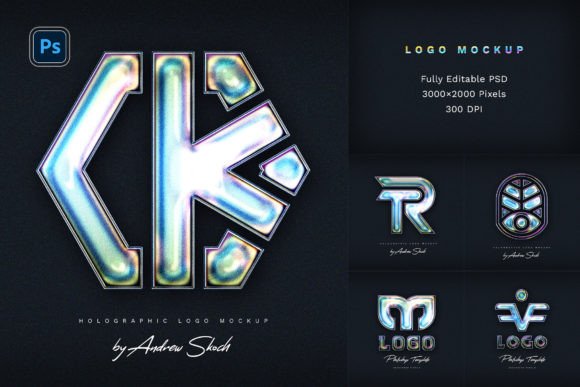 Download Holographic Logo Mockup - Logo Collection