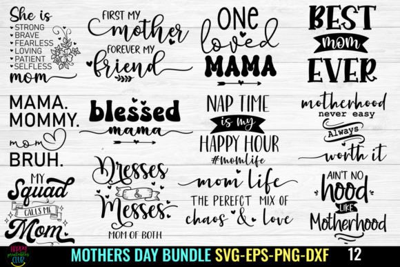 Download Mothers Day SVG Bundle I Mom Quotes SVG - Quote Collection