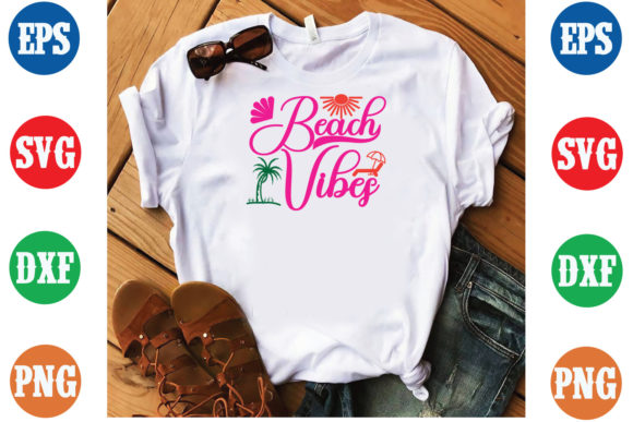 Download Beach Vibes T-Shirt Design SVG Cut File - Shirt Collection