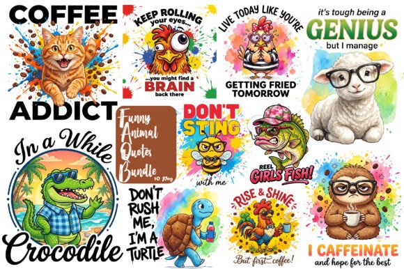 Download Funny Animal Quotes PNG Bundle - Quote Collection