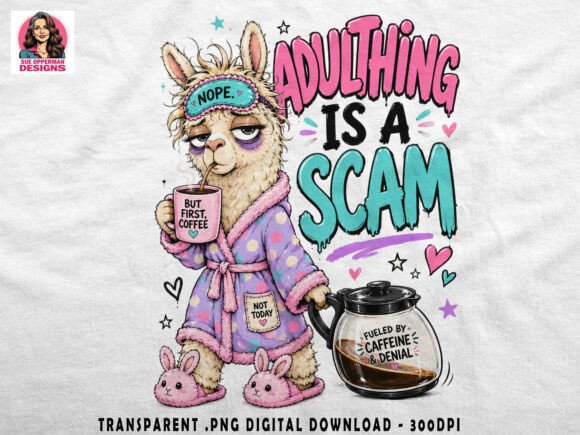 Download Title: Coffee Llama PNG | Scam Quote - Quote Collection