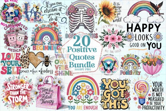 Download Positive Quotes Bundle Sublimation - Quote Collection