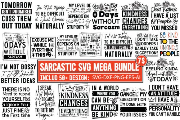 Download Sarcastic SVG Bundle |Sarcastic Quotes - Quote Collection