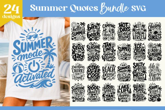 Download Summer Quotes SVG Bundle Beach - Quote Collection
