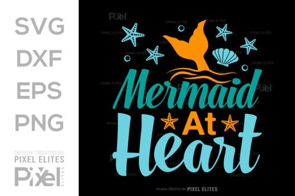 Download Mermaid at Heart SVG, Beach Quote Design - Quote Collection