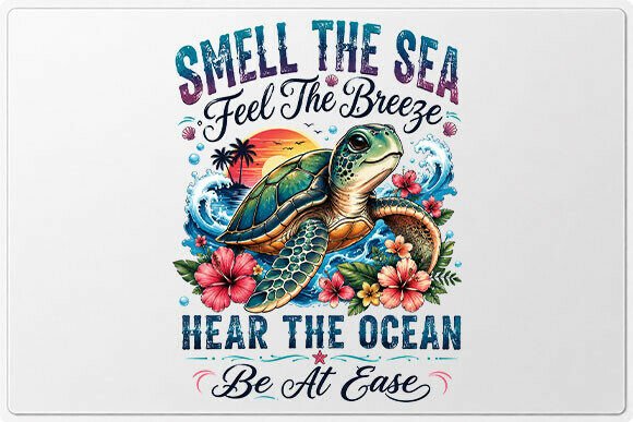 Download Sea Turtle Beach Quote PNG - Premium Bundle