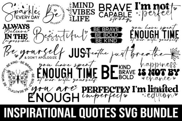 Download Boho Inspirational Quotes SVG Bundle - Quote Collection