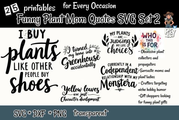Download Funny Plant Mom Quotes SVG Set 2 - Quote Collection