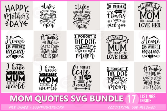 Download Funny Mom Quotes SVG Bundle - Quote Collection