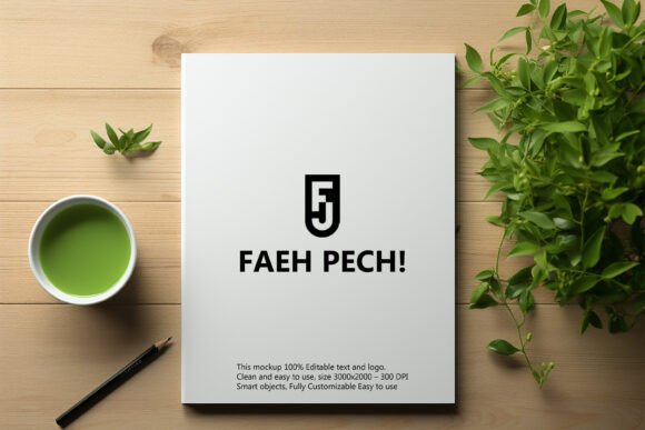 Download Notebook Logo Mockup | Paper Logo Mockup - Logo Collection